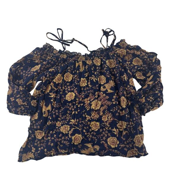Denim & Supply Ralph Lauren Floral Off the Shoulder Blouse Sz M - Picture 8 of 8